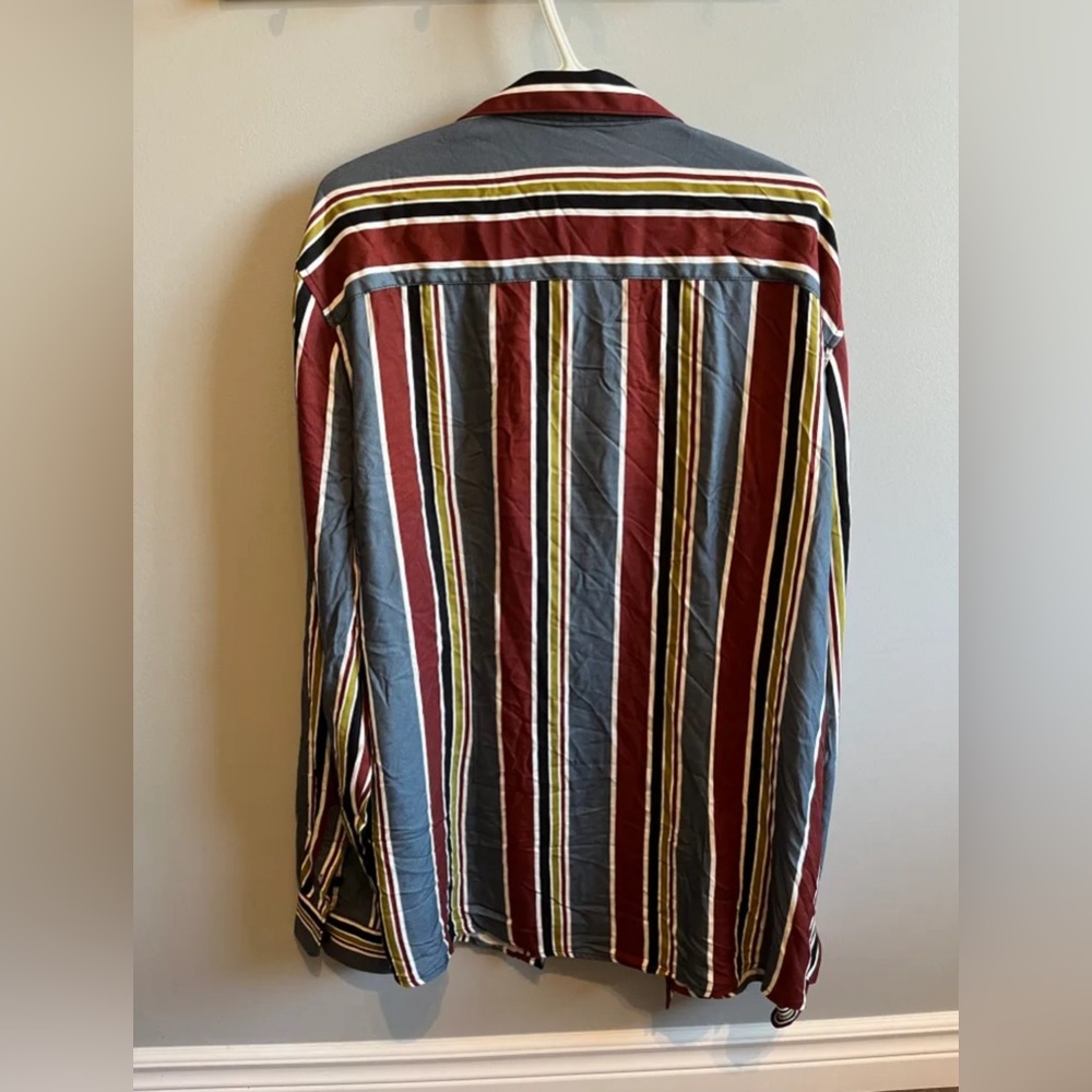 Simons Striped Button Up Shirt - Picture 2 of 4